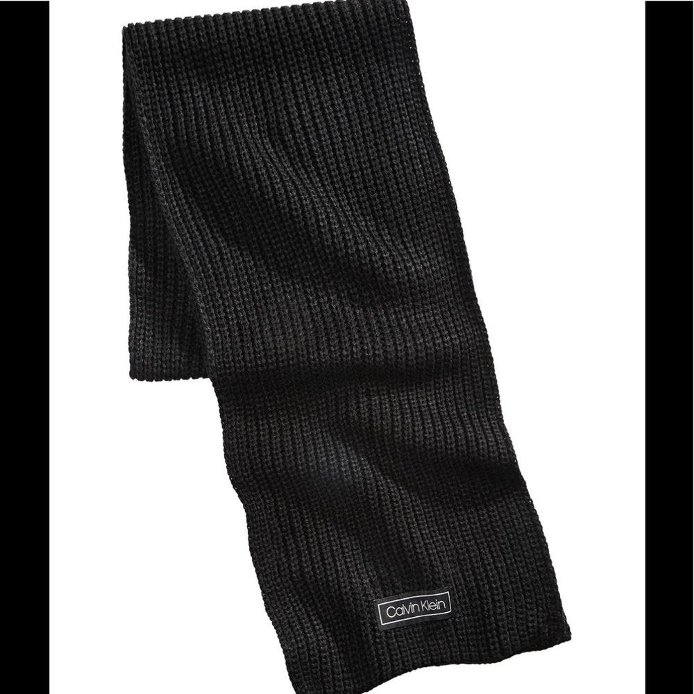 Calvin Klein Men's Cardigan-Ribbed
Logo Scarf